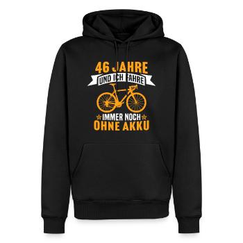 46. Geburtstag radfahrer fahrrad 46 jahre rennrad - Männer Premium Bio Hoodie - Schwarz - Vorne - Nico (187cm)
