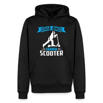 Coole jungs fahren scooter roller tretroller - Männer Premium Bio Hoodie - Schwarz - Vorne - Nico (187cm)