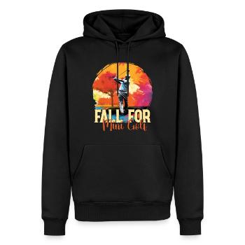 Verlieben Sie sich in Minigolf, Minigolfer - Männer Premium Bio Hoodie - Schwarz - Vorne - Nico (187cm)