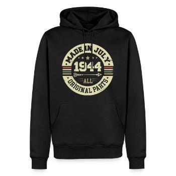 Juli 1944 Geburtstagsgeschenk 1944 I Made in July - Männer Premium Bio Hoodie - Schwarz - Vorne - Nico (187cm)