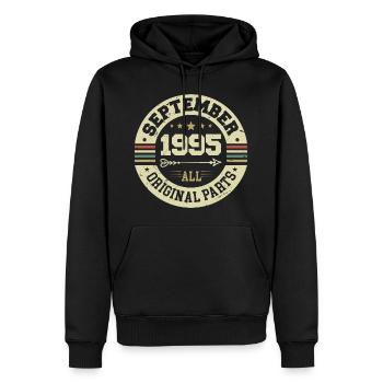 29th birthday 1995 Legendary since September 1995 - Men’s Premium Organic Hoodie - black - Front - Nico (187cm)