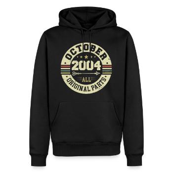 Legendary since October 2004 Birthday October 2004 - Men’s Premium Organic Hoodie - black - Front - Nico (187cm)