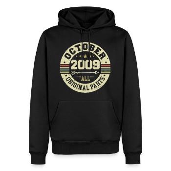 Legendary since October 2009 Birthday October 2009 - Men’s Premium Organic Hoodie - black - Front - Nico (187cm)