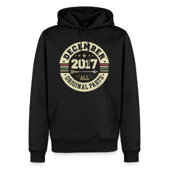 Legends Birthday December 2017 Born Gift - Men’s Premium Organic Hoodie - black - Front - Nico (187cm)