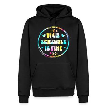 Conseil Scolaire Tie Dye Conseiller Scolaire - Sweat à capuche Premium bio Homme - noir - Devant - Nico (187cm)