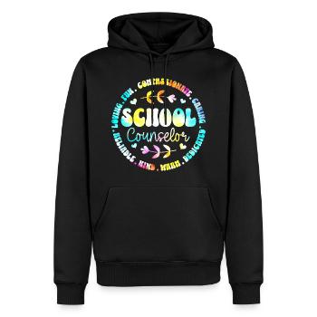 Tie Dye School Board Schulberater - Männer Premium Bio Hoodie - Schwarz - Vorne - Nico (187cm)