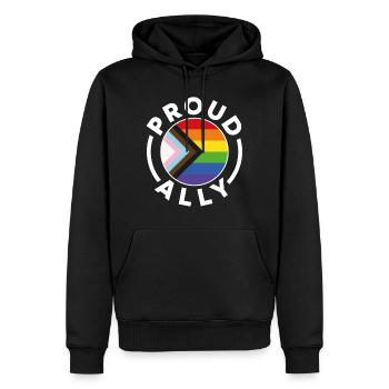 Fier allié - Sweat à capuche Premium bio Homme - noir - Devant - Nico (187cm)