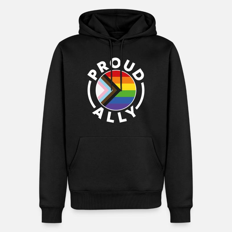 Stolzer Verbündeter - Männer Premium Bio Hoodie - Schwarz