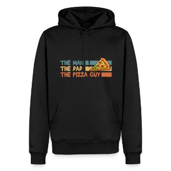Fast Food Italienisch Pizzabäcker Käse - Männer Premium Bio Hoodie - Schwarz - Vorne - Nico (187cm)