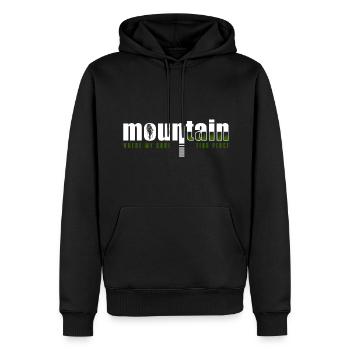 Alpinisme Sommet Hobby Alps - Sweat à capuche Premium bio Homme - noir - Devant - Nico (187cm)
