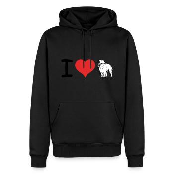 I love Golden Retriever - Pet Design - Männer Premium Bio Hoodie - Schwarz - Vorne - Nico (187cm)