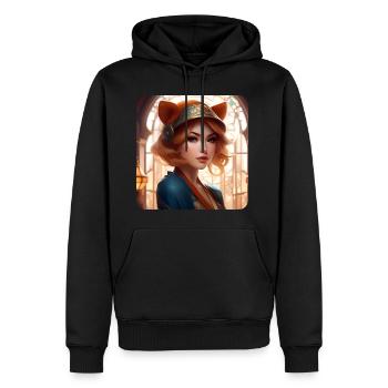 Cool Cosplay Fille Fox - Sweat à capuche Premium bio Homme - noir - Devant - Nico (187cm)