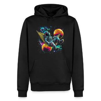 Weltraumwissenschaft Astronaut Hängematte - Männer Premium Bio Hoodie - Schwarz - Vorne - Nico (187cm)