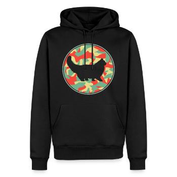 Vintage Persische Katze - Männer Premium Bio Hoodie - Schwarz - Vorne - Nico (187cm)