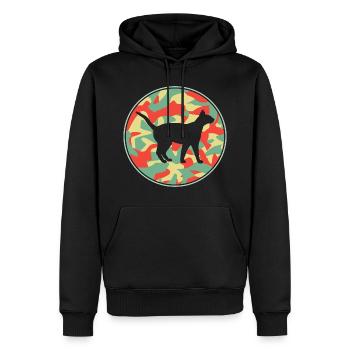Vintage Siamkatze - Männer Premium Bio Hoodie - Schwarz - Vorne - Nico (187cm)