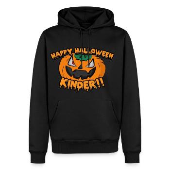 Kuerbis - Happy Halloween Kinder!! - Männer Premium Bio Hoodie - Schwarz - Vorne - Nico (187cm)