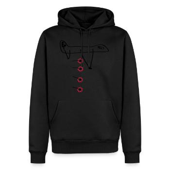 Bombes De Fleurs - Sweat à capuche Premium bio Homme - noir - Devant - Nico (187cm)