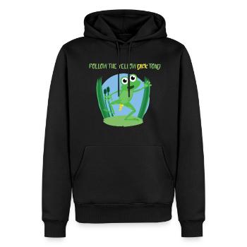 Folgen Sie der gelben Schwanzkröte - Männer Premium Bio Hoodie - Schwarz - Vorne - Nico (187cm)