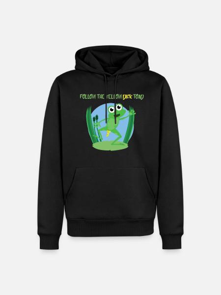 Follow the yellow dick toad - Men’s Premium Organic Hoodie - black