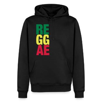 reggae - Sweat à capuche Premium bio Homme - noir - Devant - Nico (187cm)