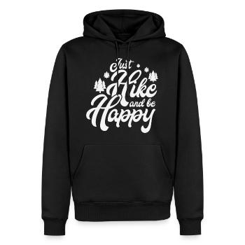 Juste errer et être heureux - Sweat à capuche Premium bio Homme - noir - Devant - Nico (187cm)