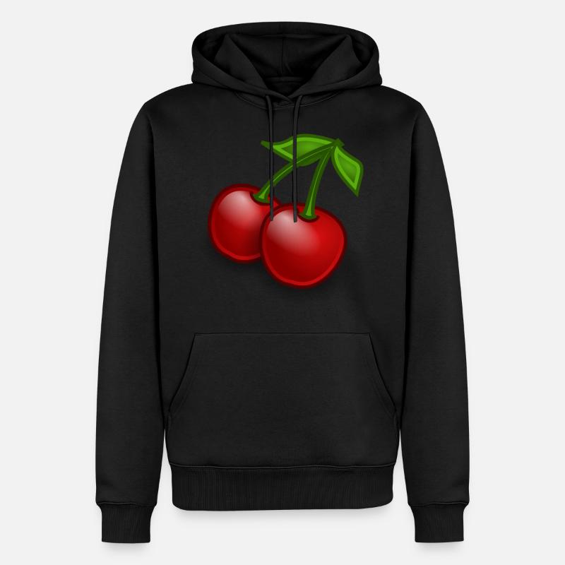 Kirsche Geschenk - Männer Premium Bio Hoodie - Schwarz