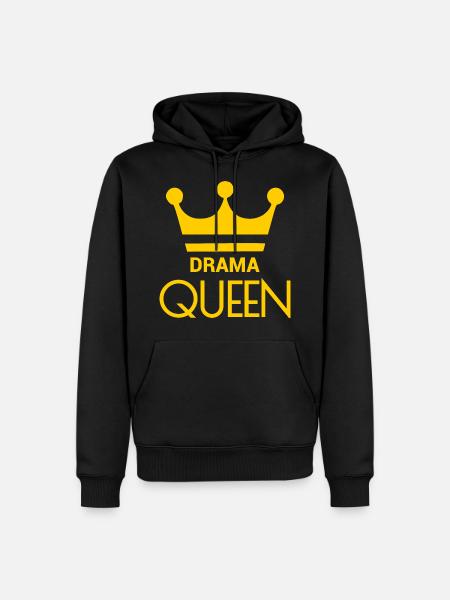 DRAMA QUEEN - Männer Premium Bio Hoodie - Schwarz