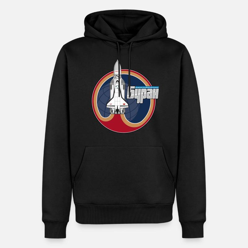 Buran Shuttle - Männer Premium Bio Hoodie - Schwarz