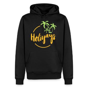 Ferien. Reise. Reise. Ferien. Ausflug. Geschenk - Männer Premium Bio Hoodie - Schwarz - Vorne - Nico (187cm)