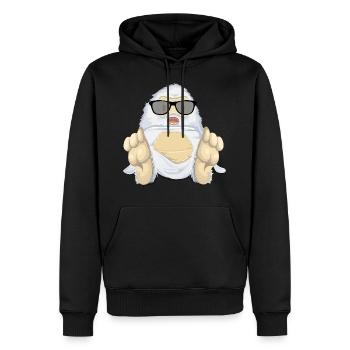 Yeti Schneemensch Bigfoot T-Shirt Geschenkidee - Männer Premium Bio Hoodie - Schwarz - Vorne - Nico (187cm)