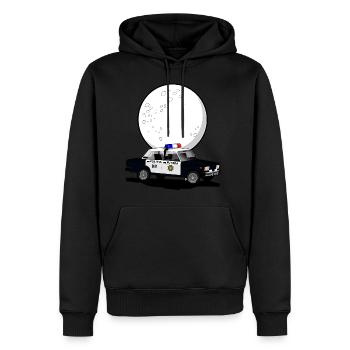 Politia rutiera - Sweat à capuche Premium bio Homme - noir - Devant - Nico (187cm)