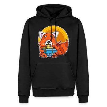 Ramen Life Motiv Raccoon Chemise Motif Ramen Noodle - Sweat à capuche Premium bio Homme - noir - Devant - Nico (187cm)