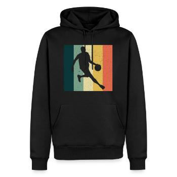 Basketball Basketballer Basketballmannschaft - Männer Premium Bio Hoodie - Schwarz - Vorne - Nico (187cm)