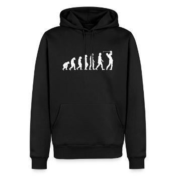 Golf Golfer Golf Course Golfers Evolution - Men’s Premium Organic Hoodie - black - Front - Nico (187cm)
