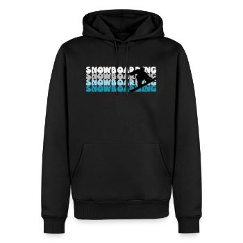 Snowboard Snowboard Snowboard - Sweat à capuche Premium bio Homme - noir - Devant - Nico (187cm)