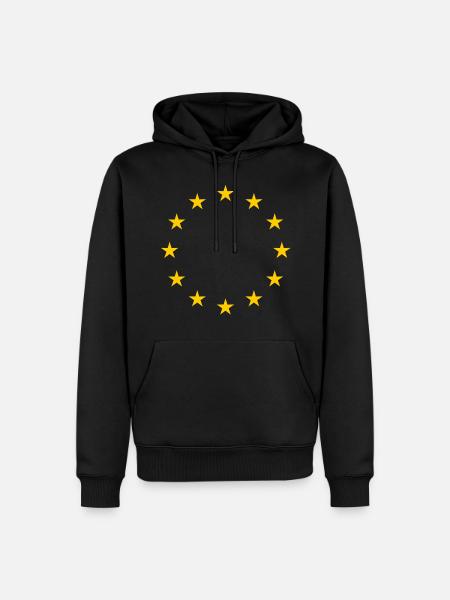 Europe flag - Men’s Premium Organic Hoodie - black