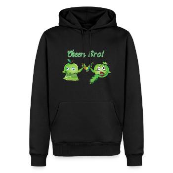 Gerbe pommes Bande Dessin animé Speb - Sweat à capuche Premium bio Homme - noir - Devant - Nico (187cm)