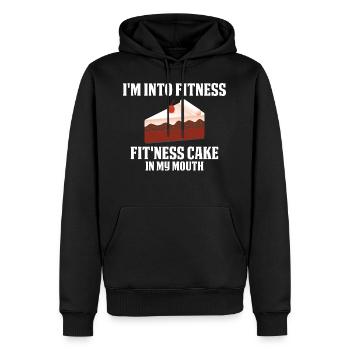 Cheat Day Gâteau mignon Drôle de gymnastique cadeau - Sweat à capuche Premium bio Homme - noir - Devant - Nico (187cm)