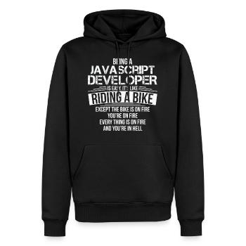 Profession Computer Geeks Funny Gift - Men’s Premium Organic Hoodie - black - Front - Nico (187cm)