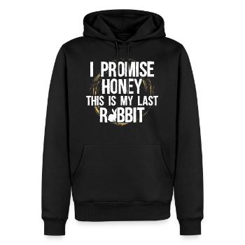 Hase Ich schwöre letztes Häschen Lustiges Geschenk - Männer Premium Bio Hoodie - Schwarz - Vorne - Nico (187cm)
