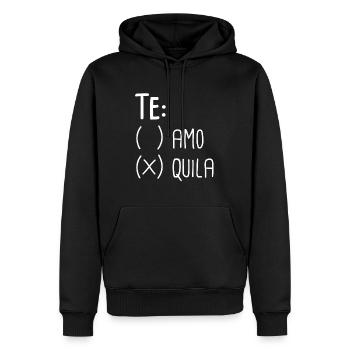 Te Amo? Tequila! - Männer Premium Bio Hoodie - Schwarz - Vorne - Nico (187cm)