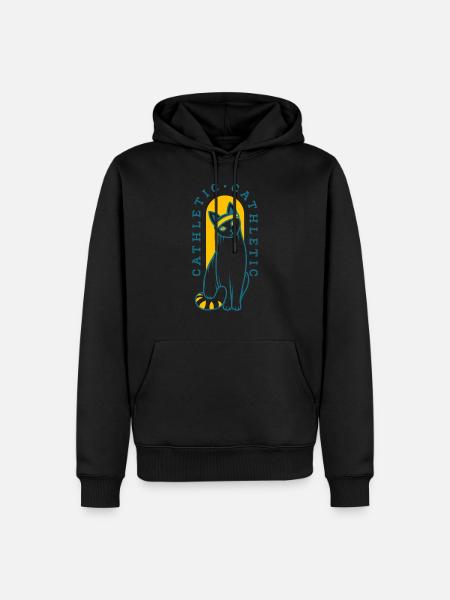 Gymnastics Ninja Cat Sporty Kathleth Funny - Men’s Premium Organic Hoodie - black