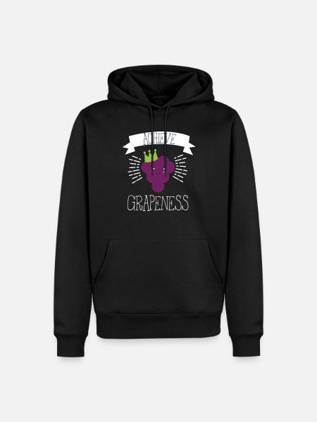 Fruits Grapes Saying Funny Gift - Men’s Premium Organic Hoodie - black
