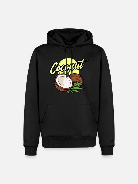 Coconut Summer Cool Gift - Men’s Premium Organic Hoodie - black
