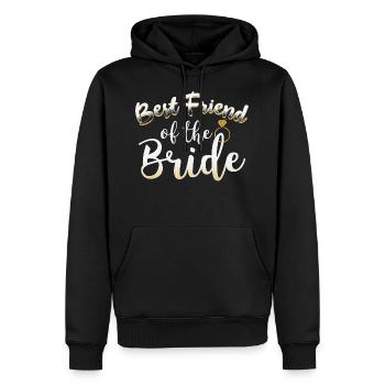 Beste Freundin der Braut Ehering JGA Geschenk - Männer Premium Bio Hoodie - Schwarz - Vorne - Nico (187cm)