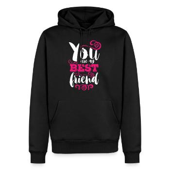 Du bist mein bester Freund Cooles Geschenk - Männer Premium Bio Hoodie - Schwarz - Vorne - Nico (187cm)