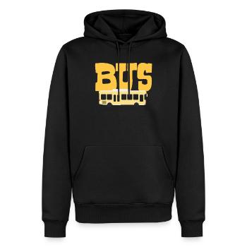 Bus - Männer Premium Bio Hoodie - Schwarz - Vorne - Nico (187cm)