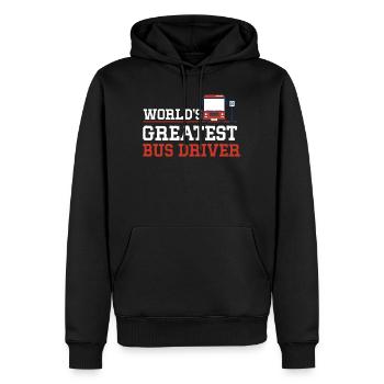 Weltbester Busfahrer Geschenk Fahrer - Männer Premium Bio Hoodie - Schwarz - Vorne - Nico (187cm)