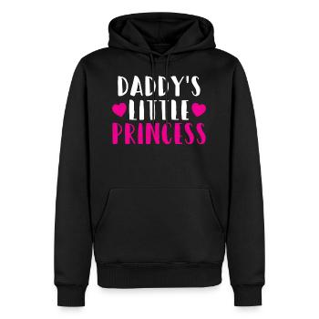 Papas kleine Prinzessin Herz Tochter Geschenk - Männer Premium Bio Hoodie - Schwarz - Vorne - Nico (187cm)