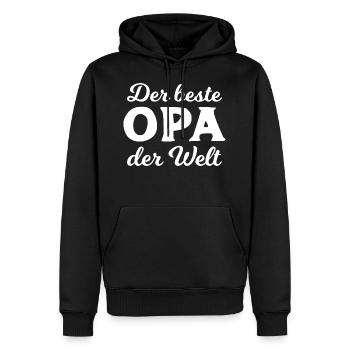 Der beste Opa der Welt - Bester Opi Großvater Papa - Männer Premium Bio Hoodie - Schwarz - Vorne - Nico (187cm)